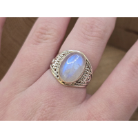 Echt zilveren ring met Maansteen